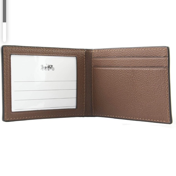 Coach Boxed 3 in 1 Compact Id Wallet With Trigger Snap Key Fob saddle brown NWT - Picture 4 of 6